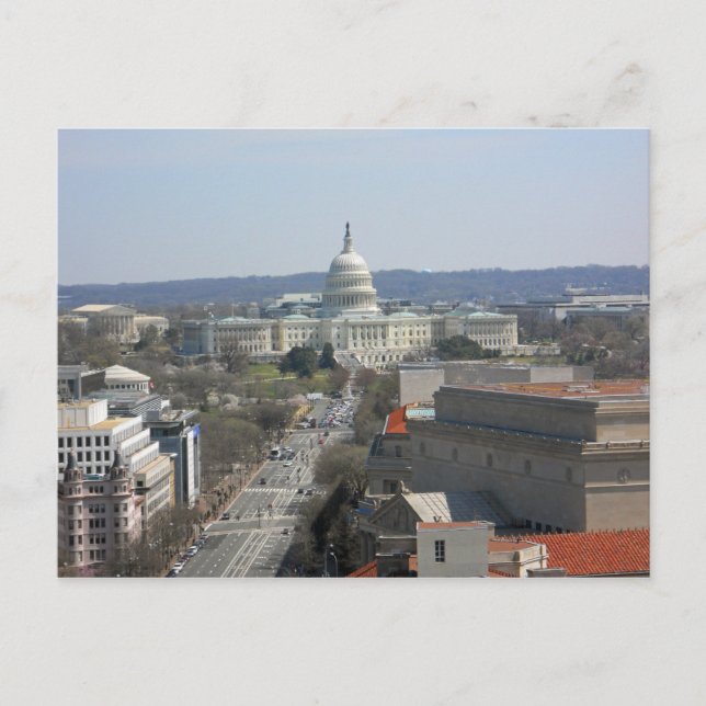 Hauptstadts-Gebäude-Pennsylvania-Allee Washington Postkarte (Vorderseite)