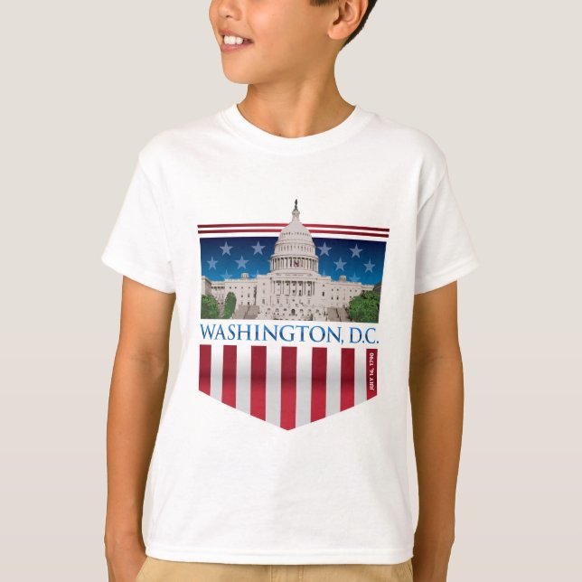 Hauptstadts-Gebäude - Washington DC T-Shirt (Vorderseite)