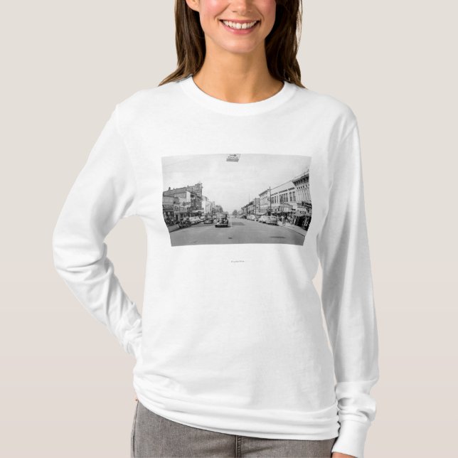 Hauptstraße in Walla Walla, WA Fotografie T-Shirt (Vorderseite)