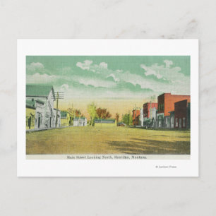 Hauptstraße mit Blick auf NordSheridan, MT Postkarte