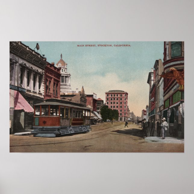 Hauptstraße mit Street Car Poster (Vorne)