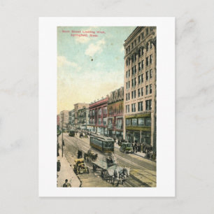 Hauptstraße, Springfield, Mass. 1910 Vintage Postkarte