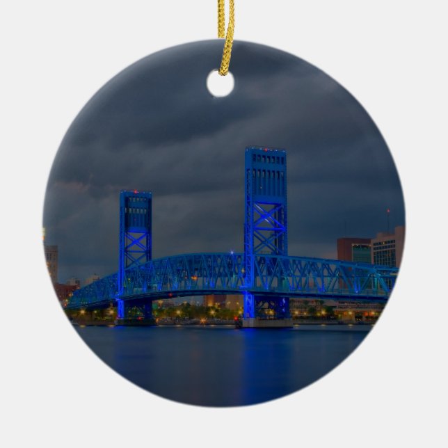 Hauptstraßenbrücke Jacksonville FL Keramik Ornament (Vorne)