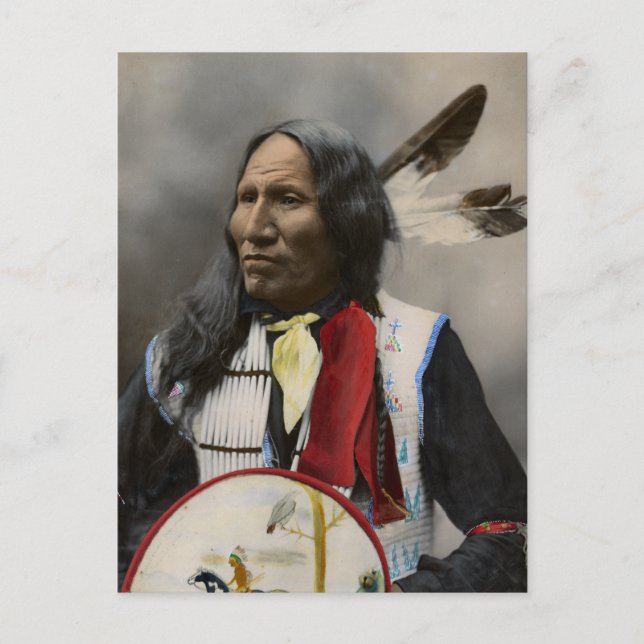 Hauptstreiks mit Nase, Oglala Sioux 1899 Postkarte (Vorderseite)