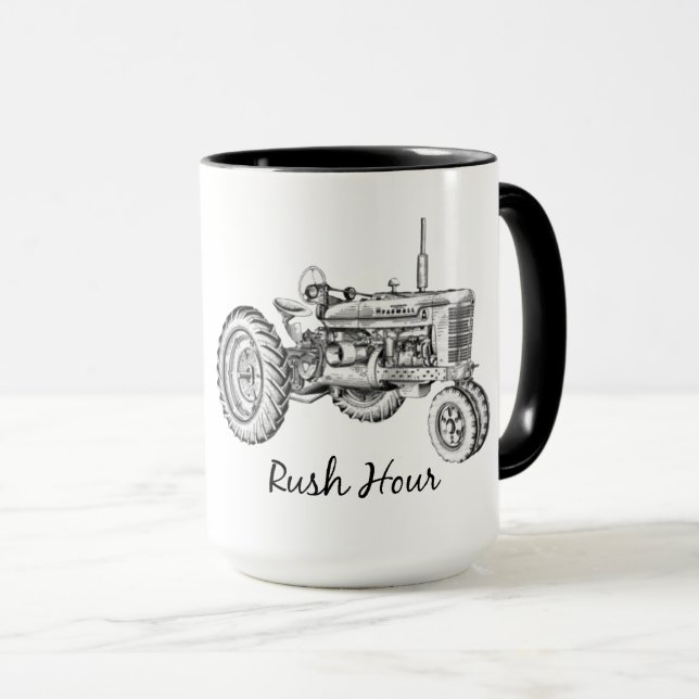 Hauptverkehrszeit-Kaffee-Tasse Tasse (VorderseiteRechts)