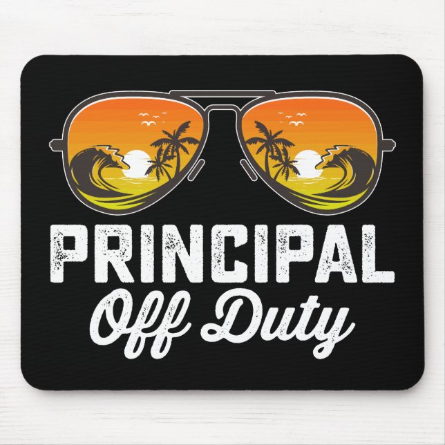 Hauptverpflichtete Sonnenbrille Letzten Schultag Mousepad (Vorne)