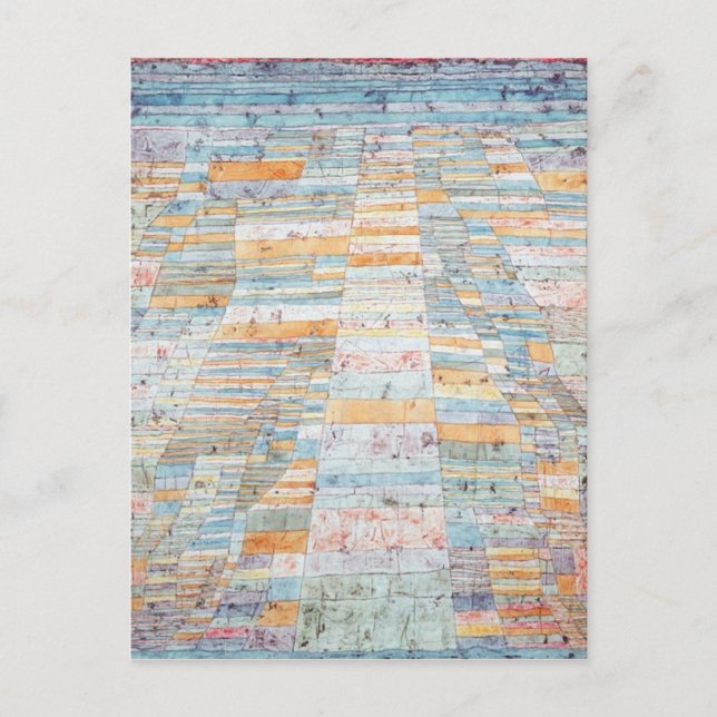 Hauptweg und Wege von Paul Klee Postkarte (Vorderseite)