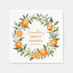 Hauptzitrone Citrus Orange Brautparty Serviette