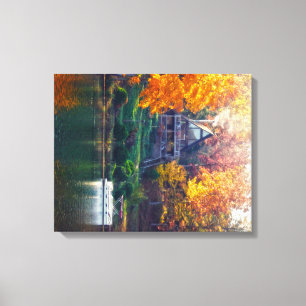 Haus am See Leinwanddruck