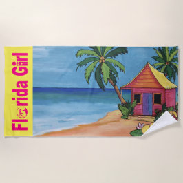 Haus am Strand von Florida Girl Strandtuch