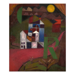 Haus am Straßenrand, Villa R von Paul Klee Fotodruck