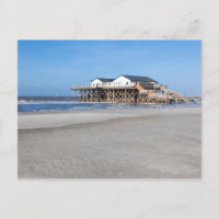Haus auf Pfählen am Strand von St. Peter Ording