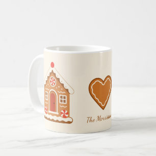 Haus aus Lebkuchen mit individuellem Namen Kaffeetasse