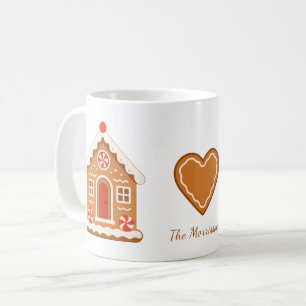 Haus aus Lebkuchen mit individuellem Namen Kaffeetasse
