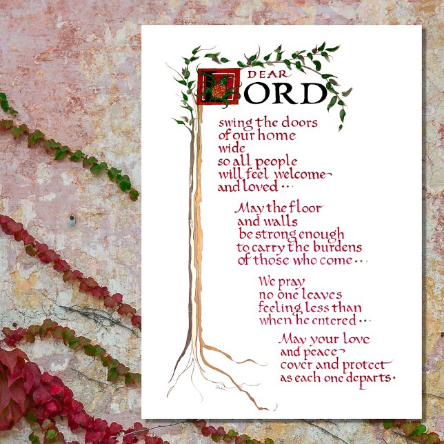 HAUS BLESSEN WILLKOMMEN STARKE LIEBE FRIEDEN LEINWANDDRUCK (Von Creator hochgeladen)