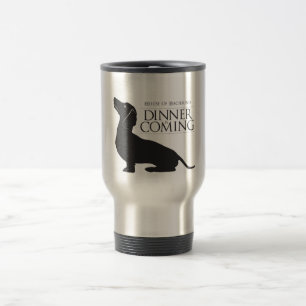 Haus-Dackel "Abendessen ist kommende" Kaffee-Tasse Reisebecher
