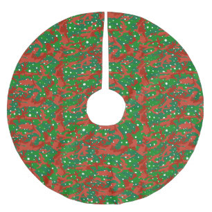 Haus der Camouflage Weihnachten Polyester Weihnachtsbaumdecke