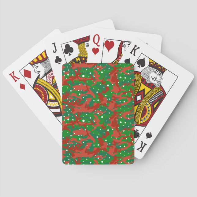 Haus der Camouflage Weihnachten Spielkarten (Rückseite)