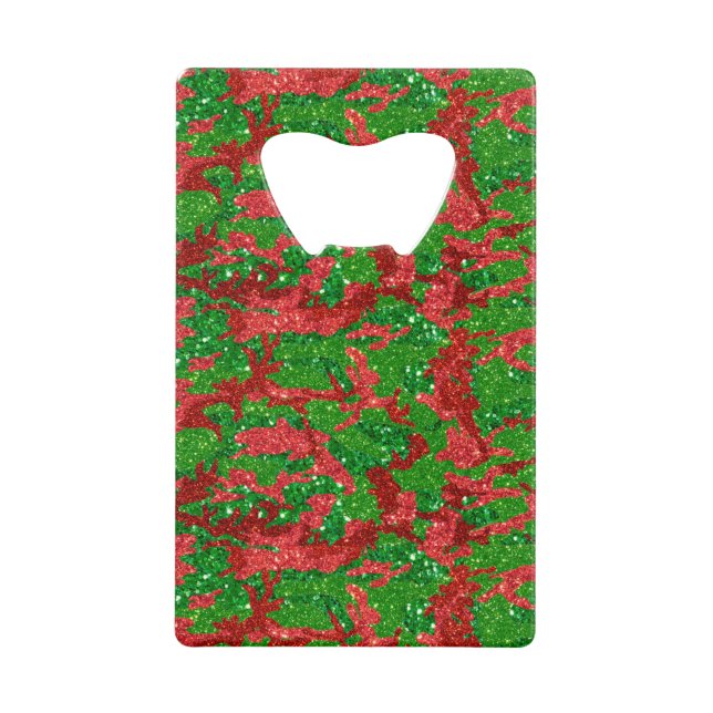 Haus der Camouflage Xmas Glitzer Camouflage Geldbeutel Flaschenöffner (Vorderseite)