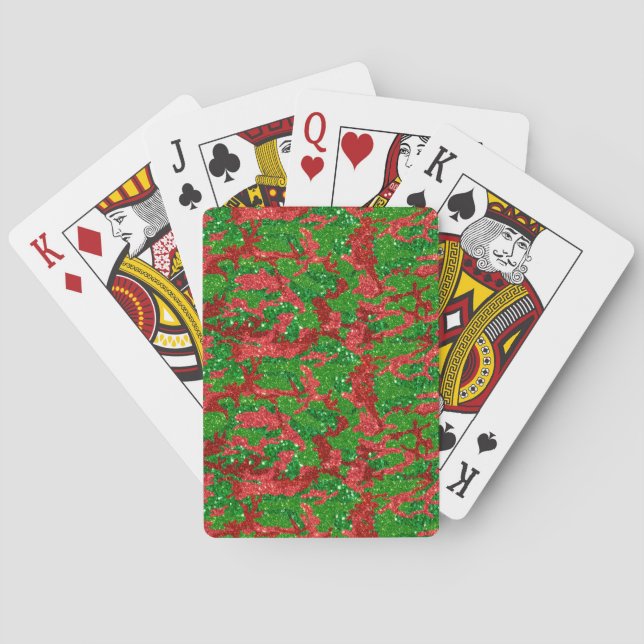 Haus der Camouflage Xmas Glitzer Camouflage Spielkarten (Rückseite)