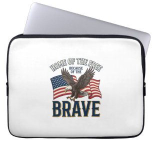Haus der freien tapferen Adler-Patriotismus-Shirt- Laptopschutzhülle