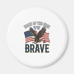 Haus der freien tapferen Adler-Patriotismus-Shirt- Magnet