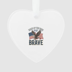 Haus der Freien Tapferer Adler Patriotisches Shirt Ornament