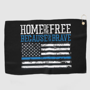 Haus der Freien wegen der Tapferen USA-Flagge Golfhandtuch