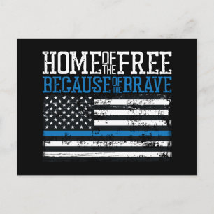 Haus der Freien wegen der Tapferen USA-Flagge Postkarte