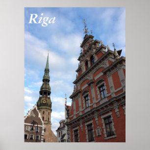 Haus der Köpfe. Riga, Lettland Poster