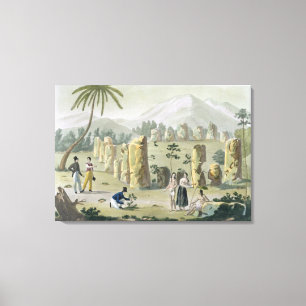 "Haus der Menschen des Altertums", Insel von Leinwanddruck