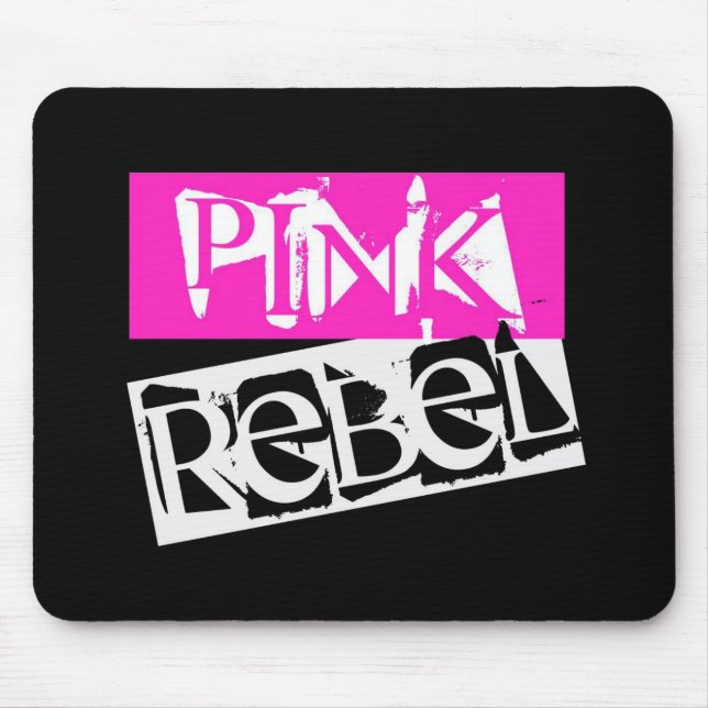 Haus der Rebellion: Rosa Rebellen in der schwarzen Mousepad (Vorne)