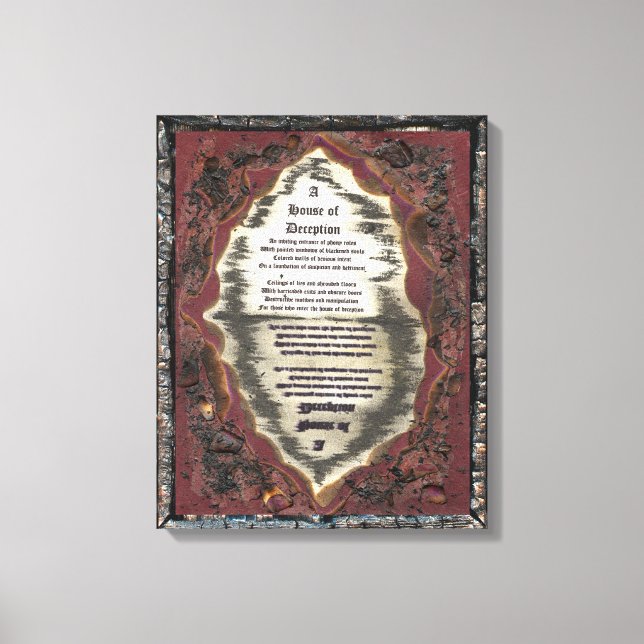 Haus der Täuschung Leinwanddruck (Vorderseite)