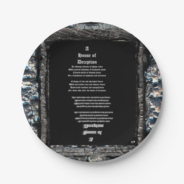 Haus der Täuschung Pappteller (Vorderseite)