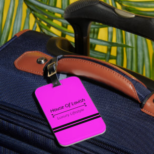 Haus des Designs Hot Pink Gepäckanhänger mit indiv