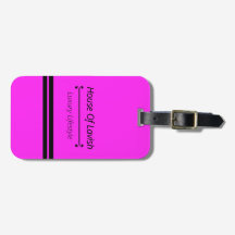Haus des Designs Hot Pink Gepäckanhänger mit indiv