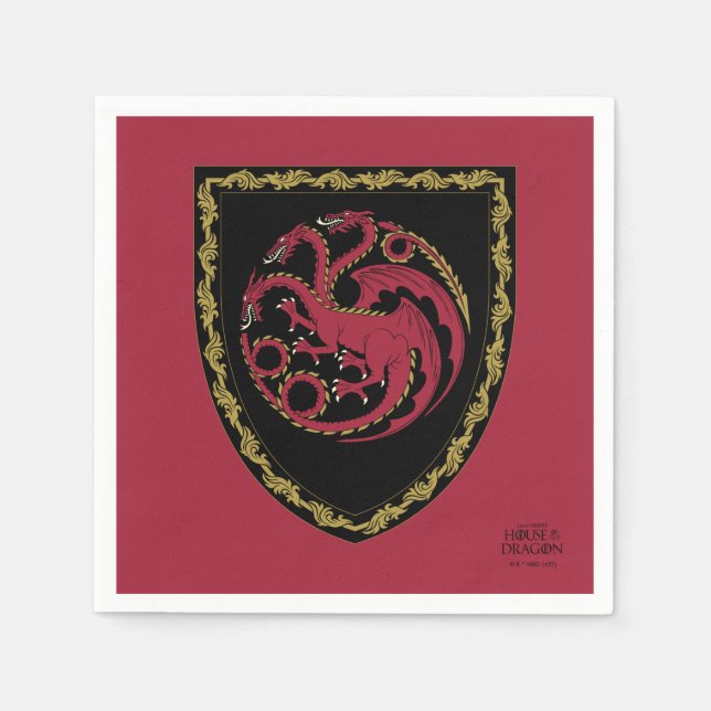 HAUS DES DRAGON Abzeichen Napkins Serviette (Vorderseite)