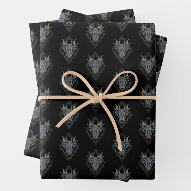 HAUS DES DRAGONS | Balerion Skull Diamond Geschenkpapier Set (Beispiel)