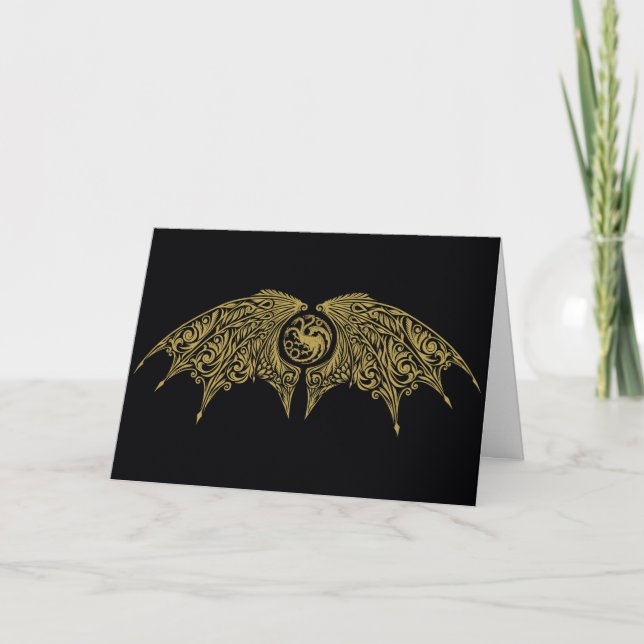 HAUS DES DRAGONS | Flügeliges Targaryen-Wappen Karte (Vorderseite)