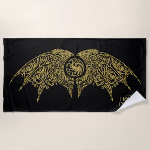 HAUS DES DRAGONS Flügeliges Targaryen-Wappen Strandtuch