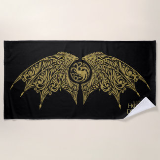 HAUS DES DRAGONS | Flügeliges Targaryen-Wappen Strandtuch