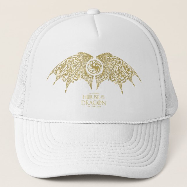HAUS DES DRAGONS | Flügeliges Targaryen-Wappen Truckerkappe (Vorderseite)