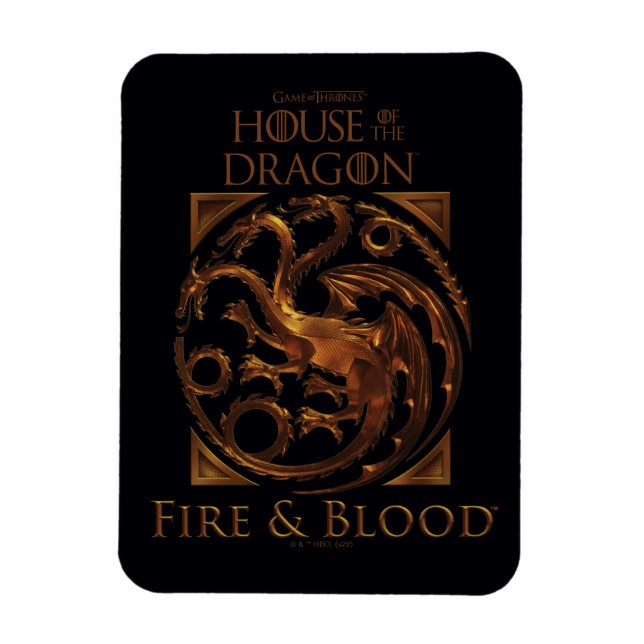 HAUS DES DRAGONS | House Targaryen Sigil Magnet (Vertikal)