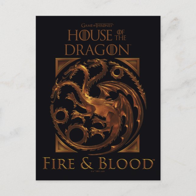 HAUS DES DRAGONS | House Targaryen Sigil Postkarte (Vorderseite)