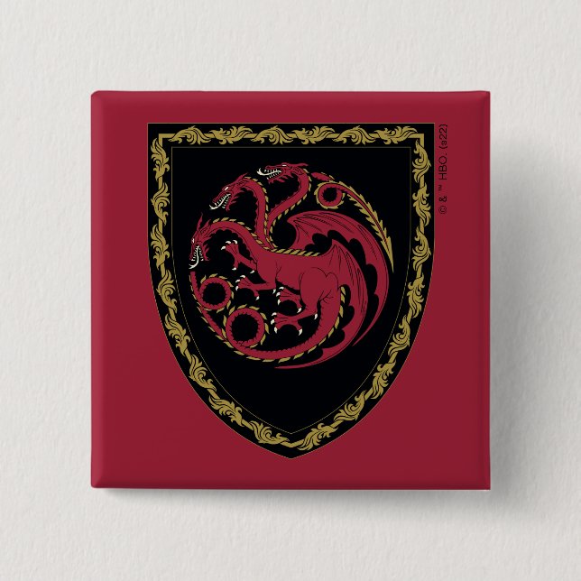 HAUS DES DRAGONS | House Targaryen Wappen Button (Vorderseite)