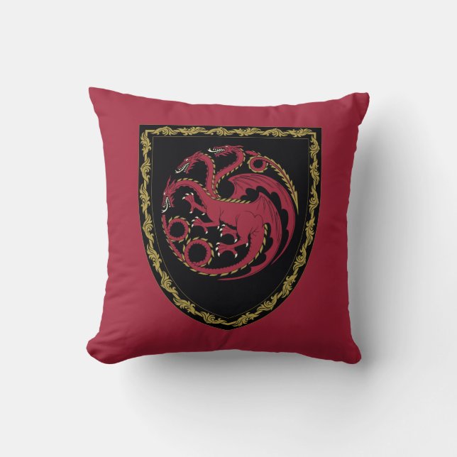 HAUS DES DRAGONS | House Targaryen Wappen Kissen (Vorderseite)