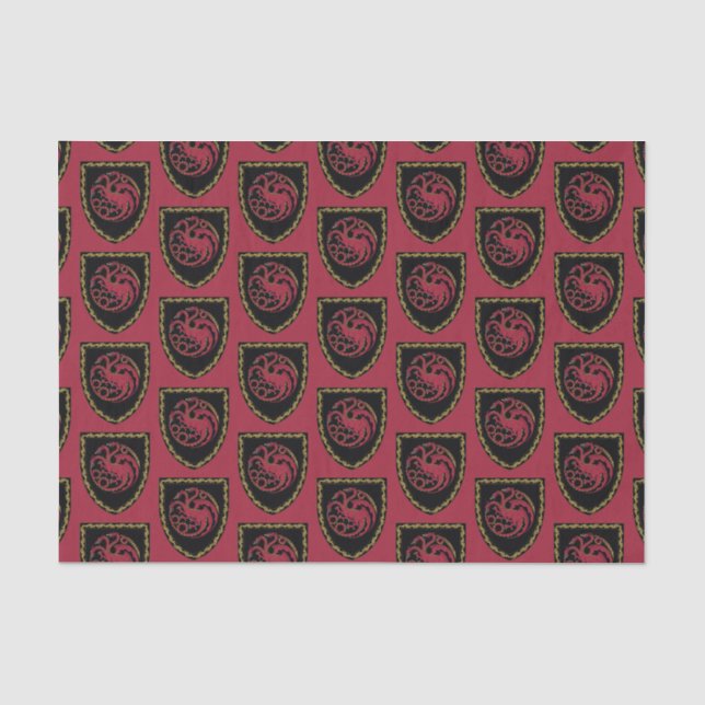 HAUS DES DRAGONS | House Targaryen Wappen Seidenpapier (Vorderseite)