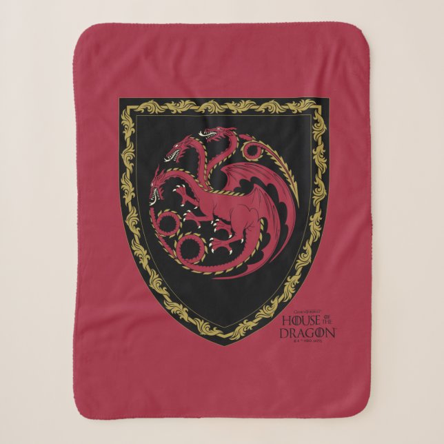 HAUS DES DRAGONS | House Targaryen Wappen Sherpadecke (Vorderseite)