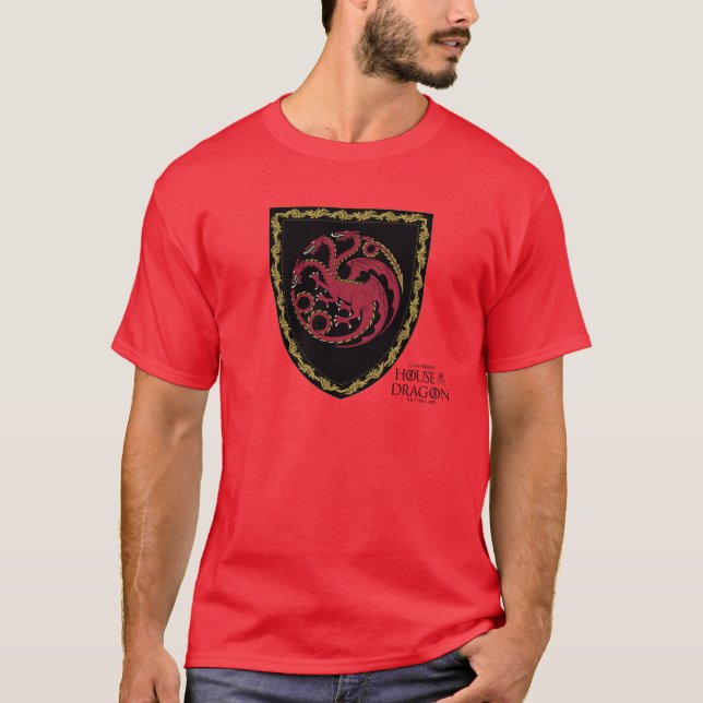 HAUS DES DRAGONS | House Targaryen Wappen T-Shirt (Vorderseite)
