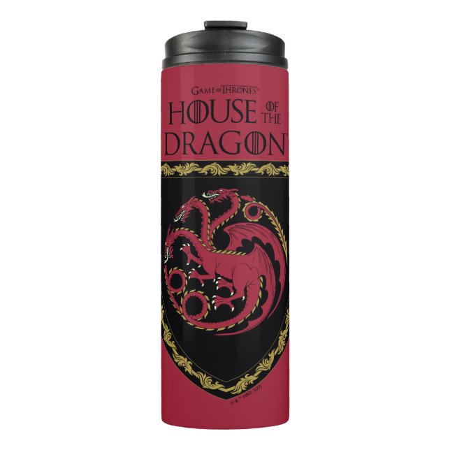 HAUS DES DRAGONS | House Targaryen Wappen Thermosbecher (Vorderseite)